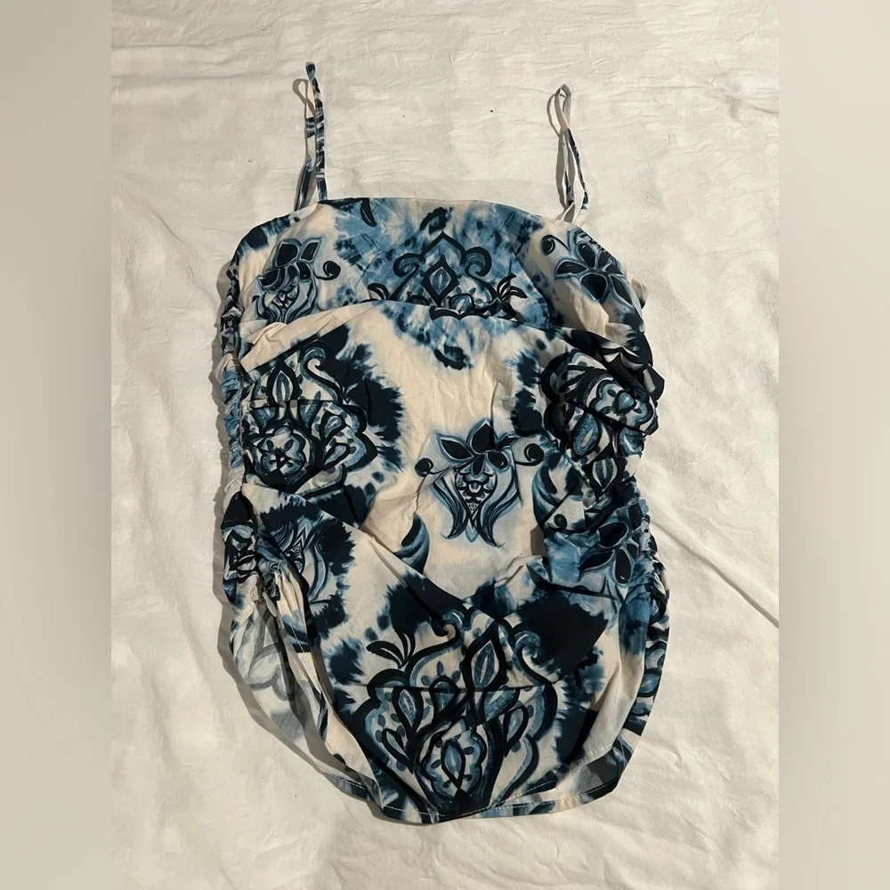 Zara Camisole with Blue and White Floral Design
